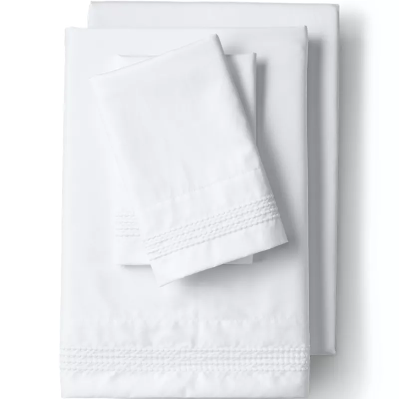 400 Thread Count Sateen Embroidered Sheets, Front
