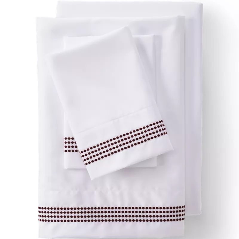 400 Thread Count Sateen Embroidered Sheets, Front