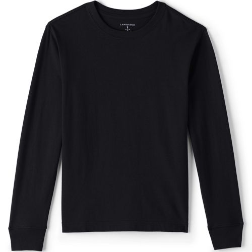 Boys black long sleeve 2024 shirt