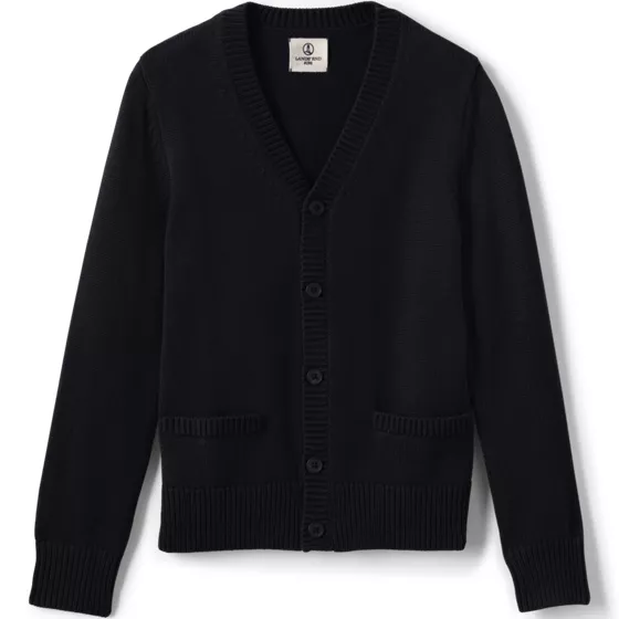 School Uniform Boys Cotton Modal Button Front Cardigan Sweater - primary
