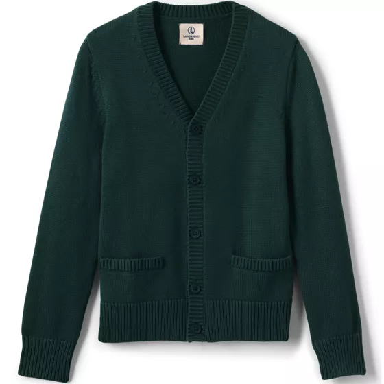 School Uniform Boys Cotton Modal Button Front Cardigan Sweater - primary