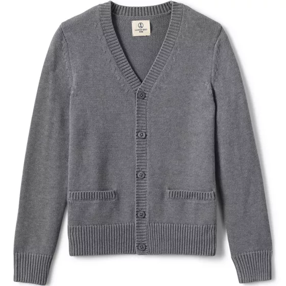 School Uniform Boys Cotton Modal Button Front Cardigan Sweater - primary