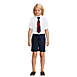 Boys Short Sleeve No Iron Pinpoint Dress Shirt, alternative image