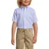 School Uniform Boys Short Sleeve No Iron Pinpoint Dress Shirt, Front