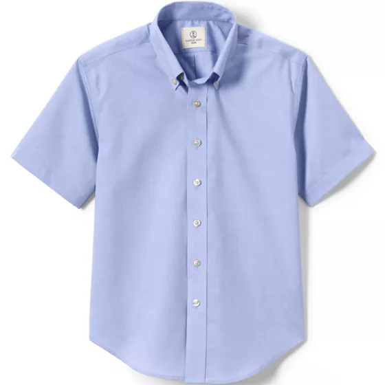 Boys Short Sleeve No Iron Pinpoint Dress Shirt - primary