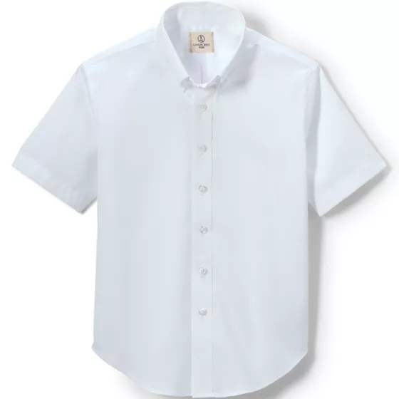 Boys Short Sleeve No Iron Pinpoint Dress Shirt - primary