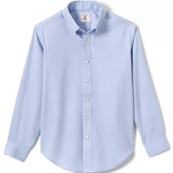 School Uniform Boys Long Sleeve No Iron Pinpoint Dress Shirt - primary