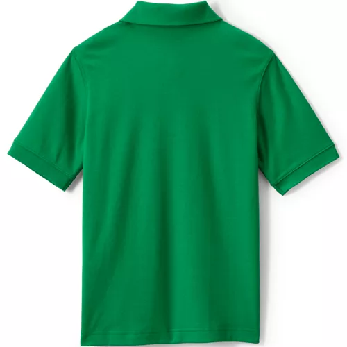 School Uniform Kids Short Sleeve Interlock Polo Shirt, Back