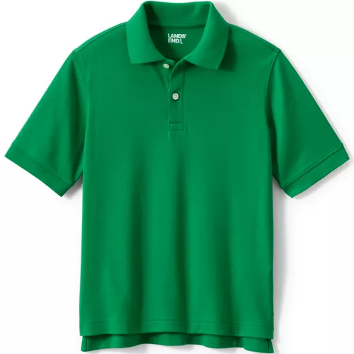 School Uniform Kids Short Sleeve Interlock Polo Shirt, Front