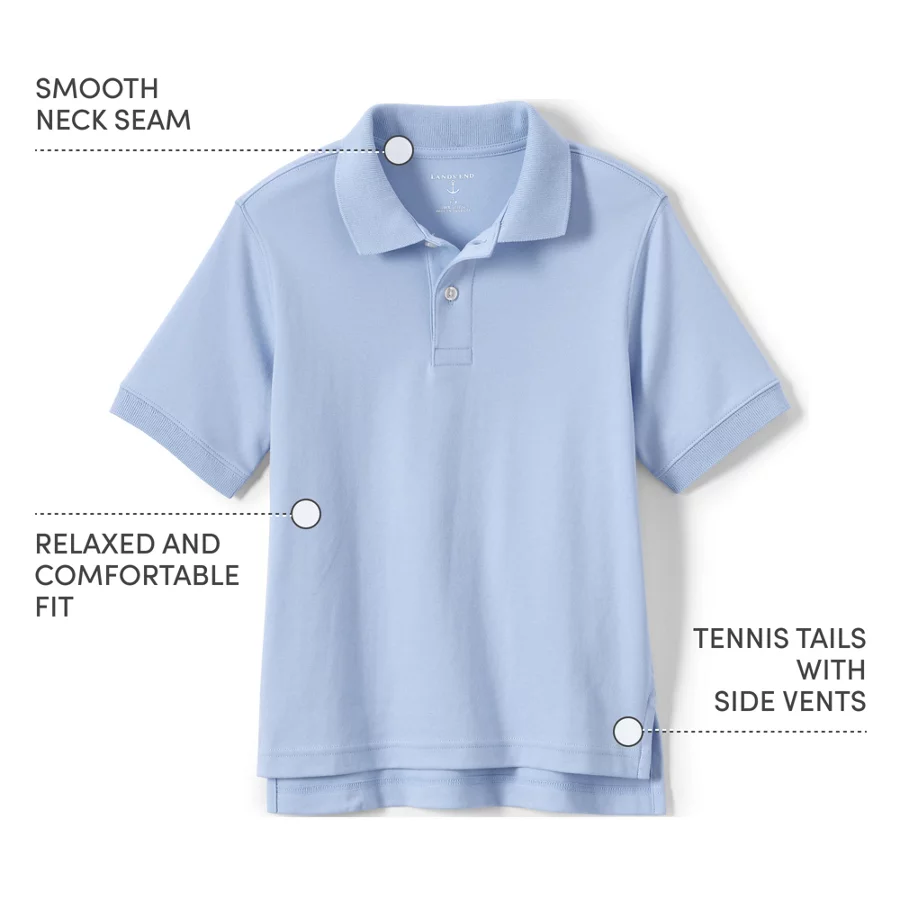 Kids' Short Sleeve Interlock Polo Shirt view 5