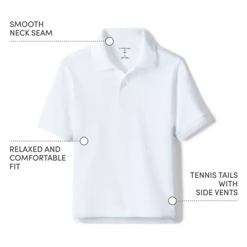 School Uniform Kids Short Sleeve Interlock Polo Shirt, alternative image