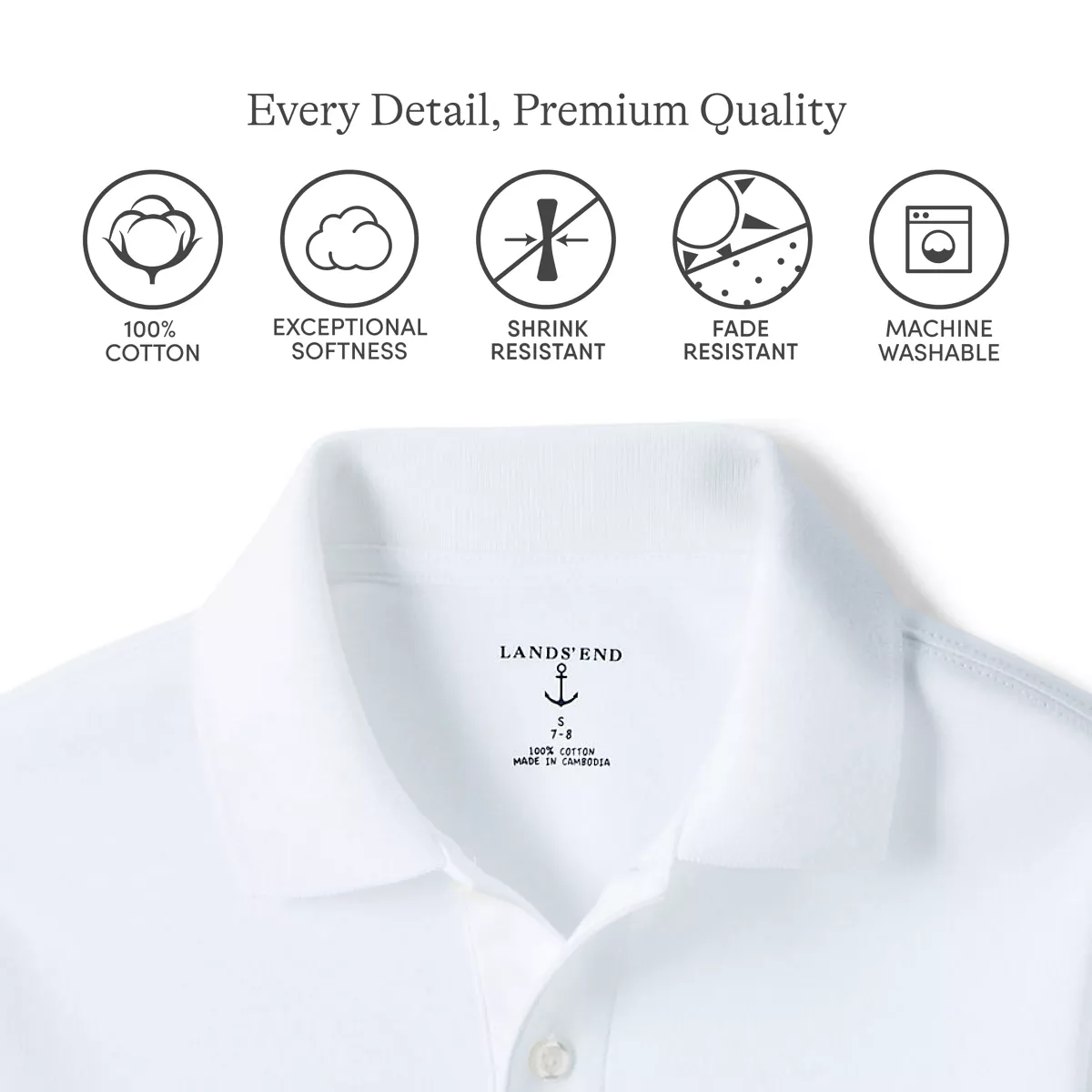 School Uniform Kids Short Sleeve Interlock Polo Shirt