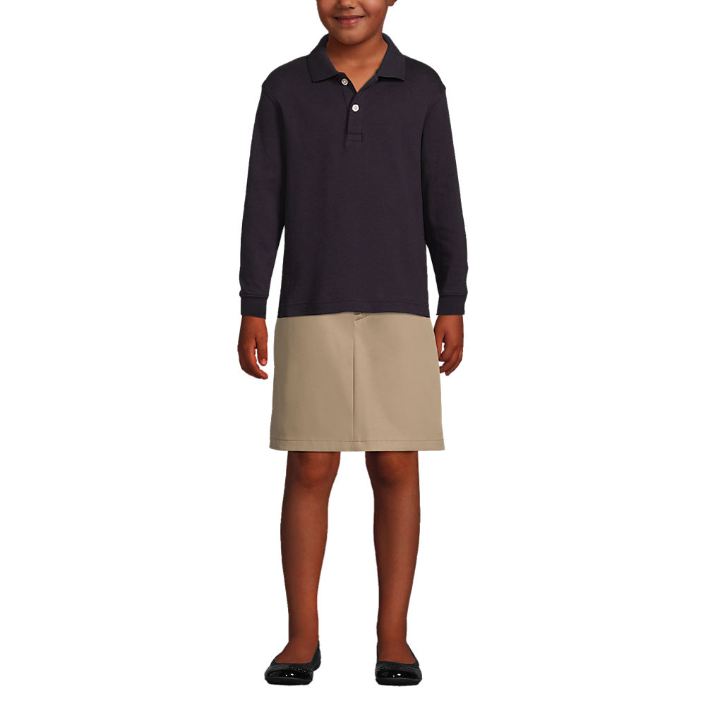 Kids Long Sleeve Interlock Polo Shirt | Lands\' End