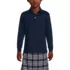School Uniform Kids Long Sleeve Interlock Polo Shirt, Front