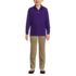 School Uniform Kids Long Sleeve Interlock Polo Shirt, Front