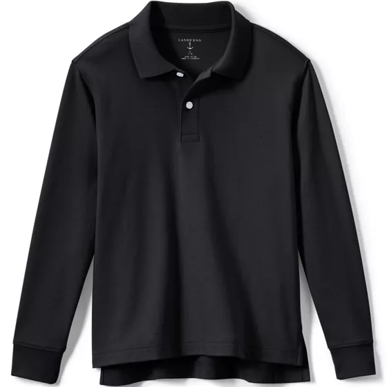 Kids Long Sleeve Interlock Polo Shirt - primary