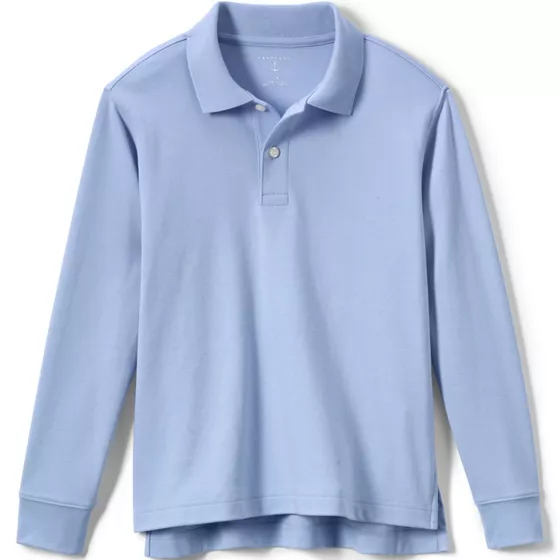 School Uniform Long Sleeve Interlock Polo Shirt - primary