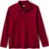 Kids Long Sleeve Interlock Polo Shirt, Front