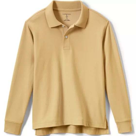 School Uniform Long Sleeve Interlock Polo Shirt - primary