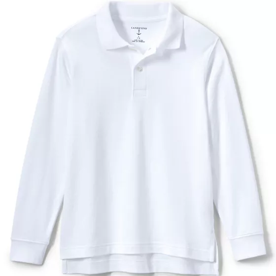 School Uniform Long Sleeve Interlock Polo Shirt - primary