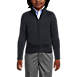 School Uniform Boys Cotton Modal Zip Front Cardigan Sweater, Front