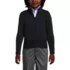 School Uniform Boys Cotton Modal Zip Front Cardigan Sweater, Front