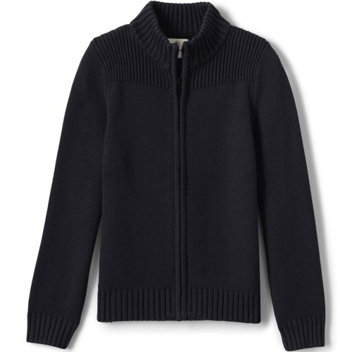 Zip up black outlet cardigan