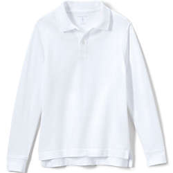 Index UNISEX WHITE LONG SLEEVE POLOS SCHOOL CASUAL SPORTS EXCELLENT QUALITY TWIN PACK 