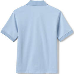 School Uniform Little Kids Adaptive Short Sleeve Interlock Polo Shirt, Back