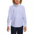 School Uniform Boys Long Sleeve Stripe Oxford Dress Shirt, Front