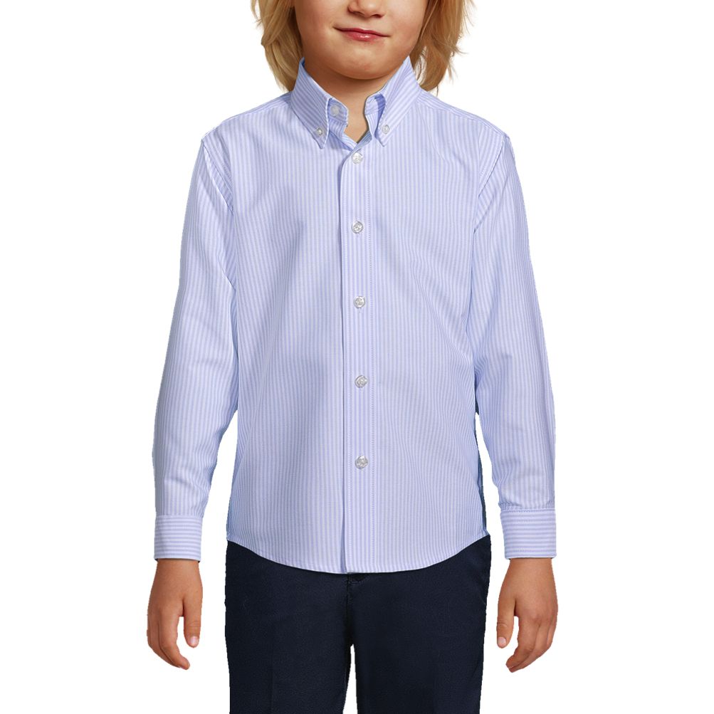 Boys Uniform Long Sleeve Oxford Button Down Shirt