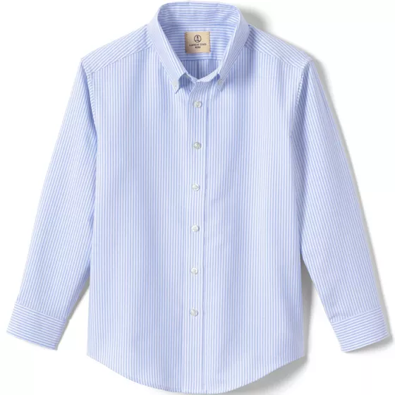 Boys Long Sleeve Stripe Oxford Dress Shirt - primary