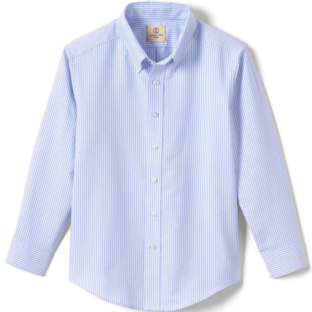 Boys Uniform Long Sleeve Oxford Button Down Shirt