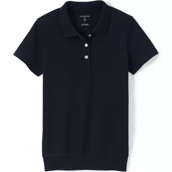 School Uniform Short Sleeve Banded Bottom Polo Shirt - primary