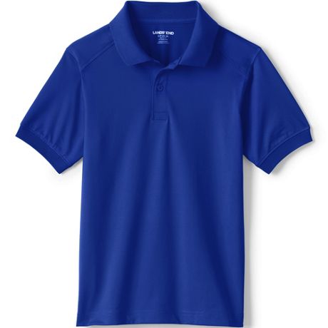 Lands' End School Uniform Little Kids Short Sleeve Interlock Polo Shirt 
