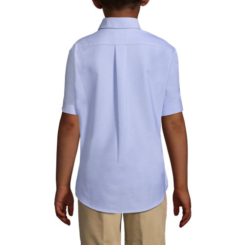 School Uniform Boys Short Sleeve Oxford Dress Shirt, Back