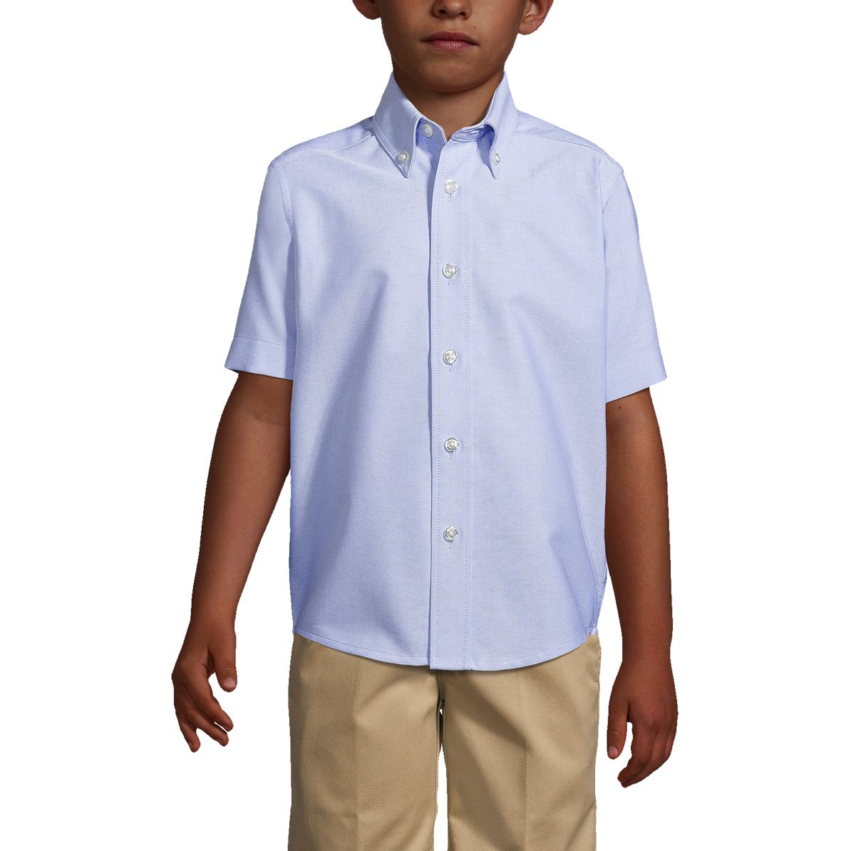 Boys Short Sleeve Oxford Dress Shirt
