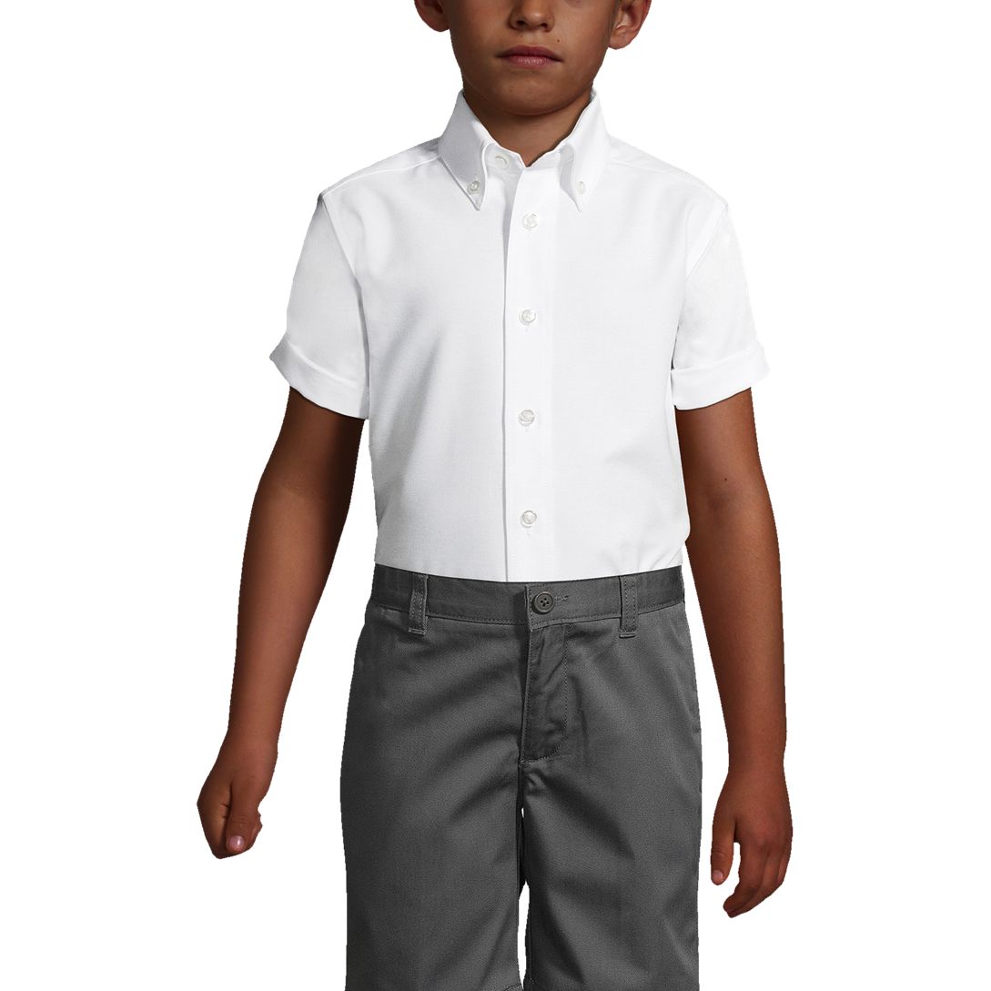 School Uniform Boys Short Sleeve Oxford Dress Shirt