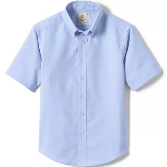 Boys Short Sleeve Oxford Dress Shirt - primary