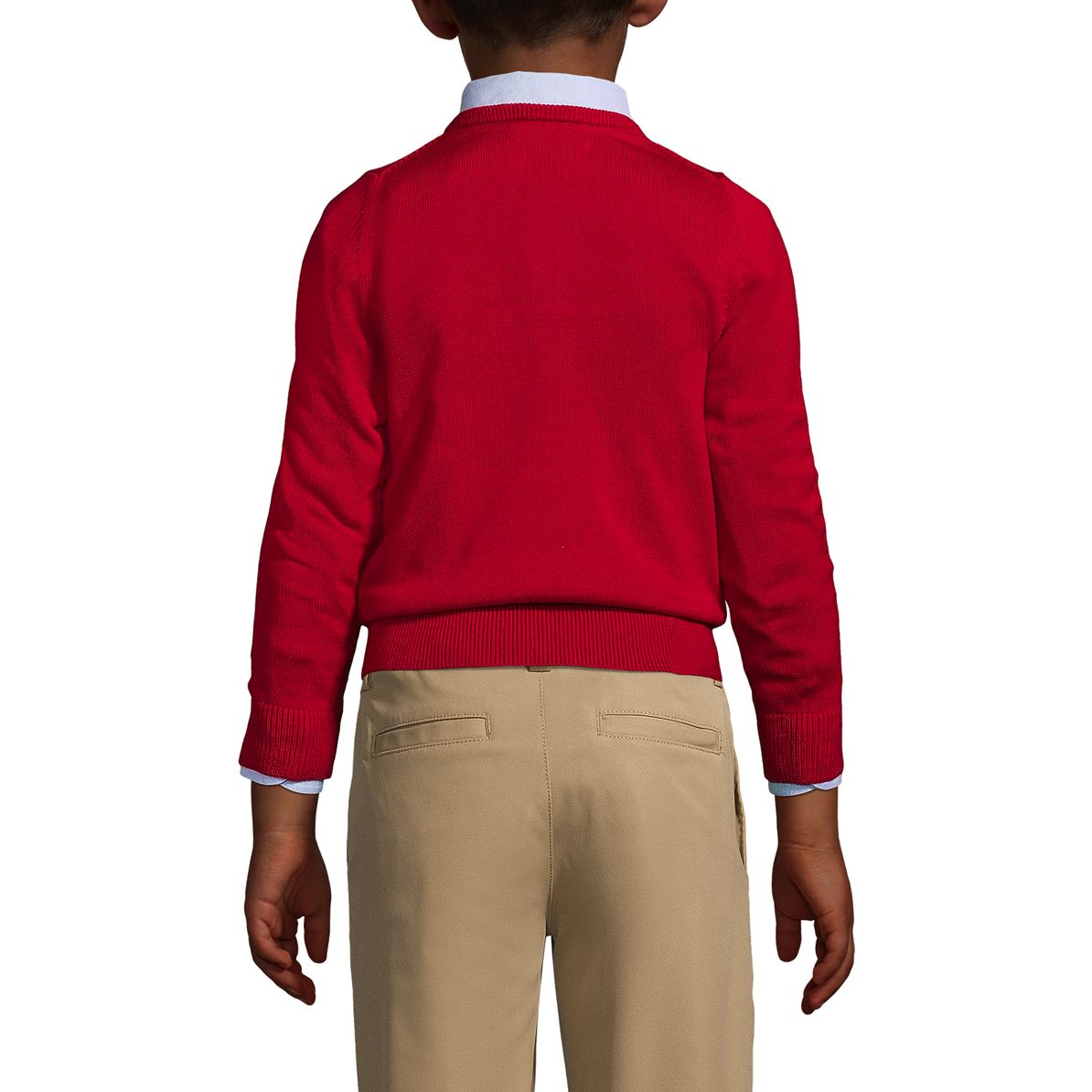 School Uniform Boys Cotton Modal Fine Gauge V-neck Sweater