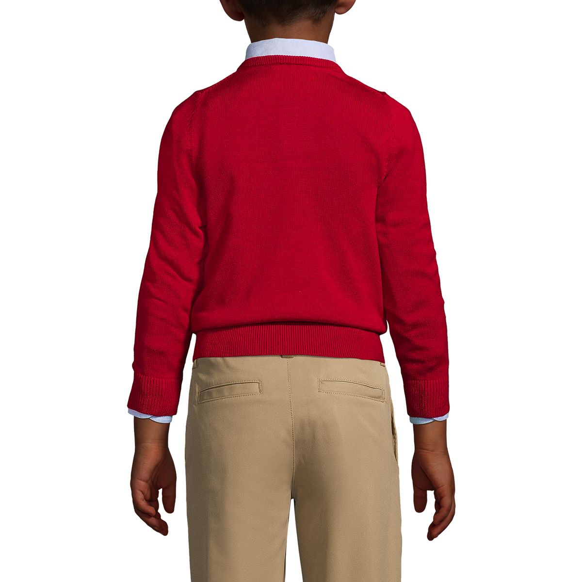 School Uniform Boys Cotton Modal Fine Gauge V-neck Sweater