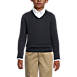Boys Cotton Modal Fine Gauge V-neck Sweater, Front