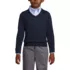 Boys Cotton Modal Fine Gauge V-neck Sweater, Front