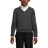 Boys Cotton Modal Fine Gauge V-neck Sweater, Front