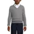 School Uniform Boys Cotton Modal Fine Gauge V-neck Sweater, Front