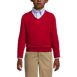 School Uniform Boys Cotton Modal Fine Gauge V-neck Sweater, Front