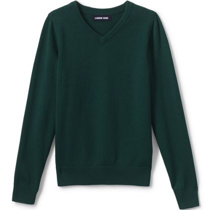 Boys Cotton Modal Fine Gauge V-neck Sweater - primary