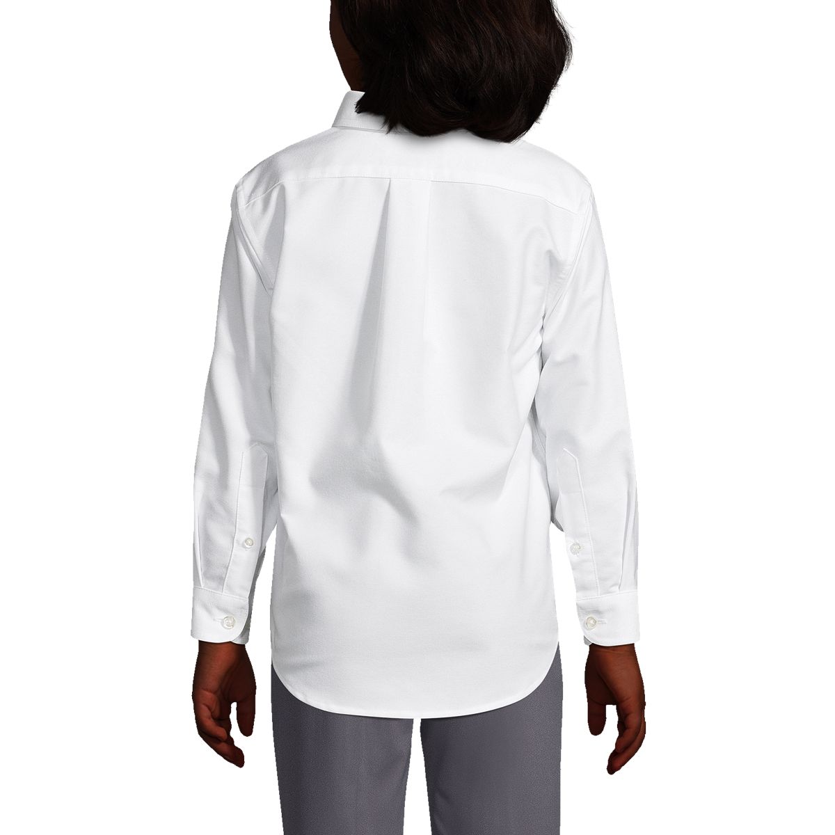 School Uniform Boys Long Sleeve Solid Oxford Dress Shirt