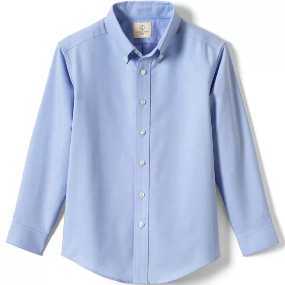 School Uniform Boys Long Sleeve Solid Oxford Dress Shirt - primary
