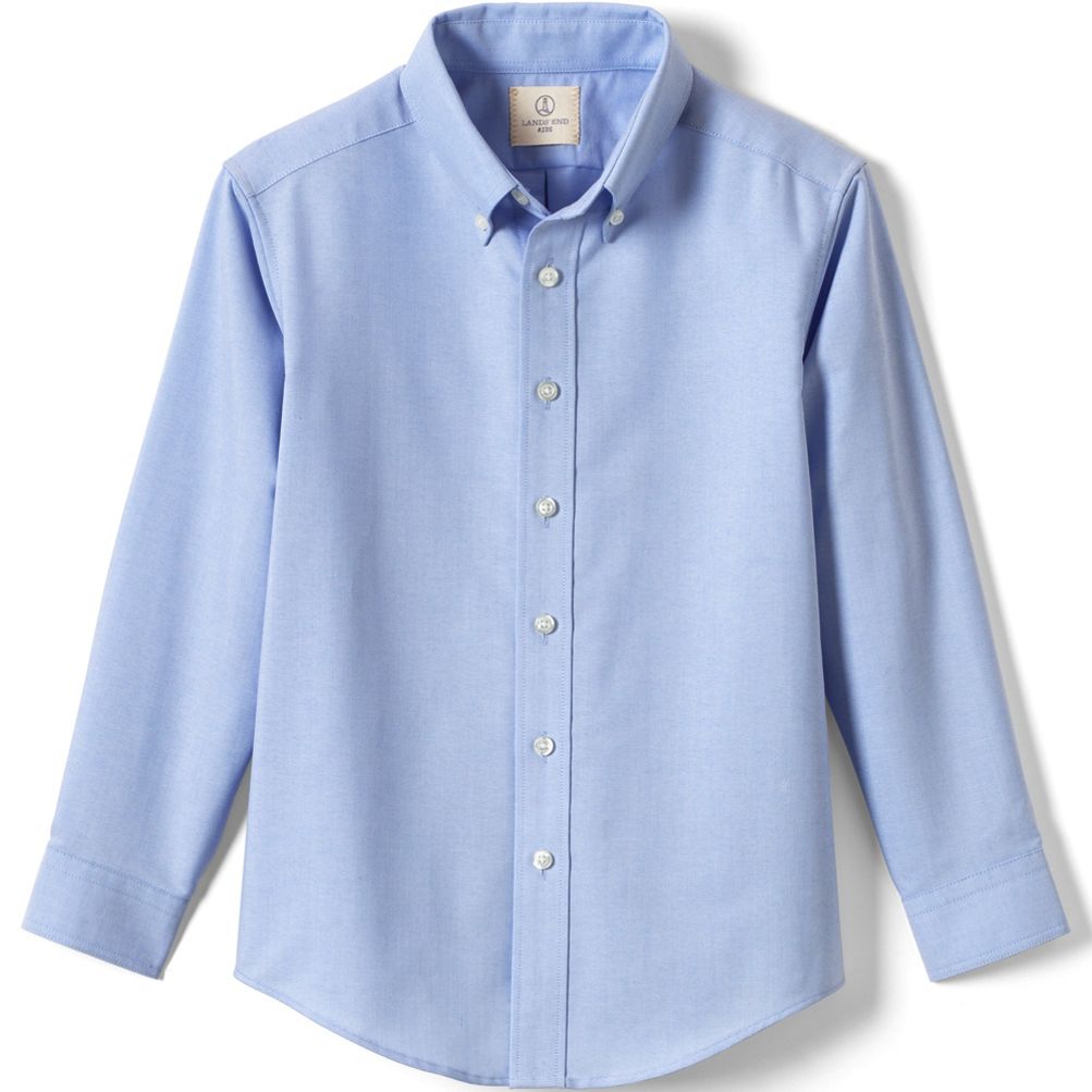 Boys Uniform Long Sleeve Regular Oxford Button Down Shirt